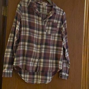 Flannel shirt button down long sleeves